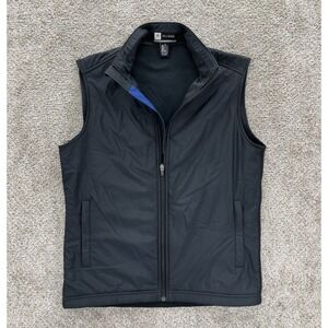 Jos. A. Bank Leadbetter Golf Vest Mens‎ S Black Traditional Fit Full Zip Pockets